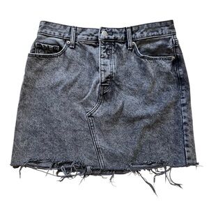 Old Navy Charcoal Frayed Mini Skirt